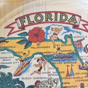 Vintage Florida Woven Serving Tray